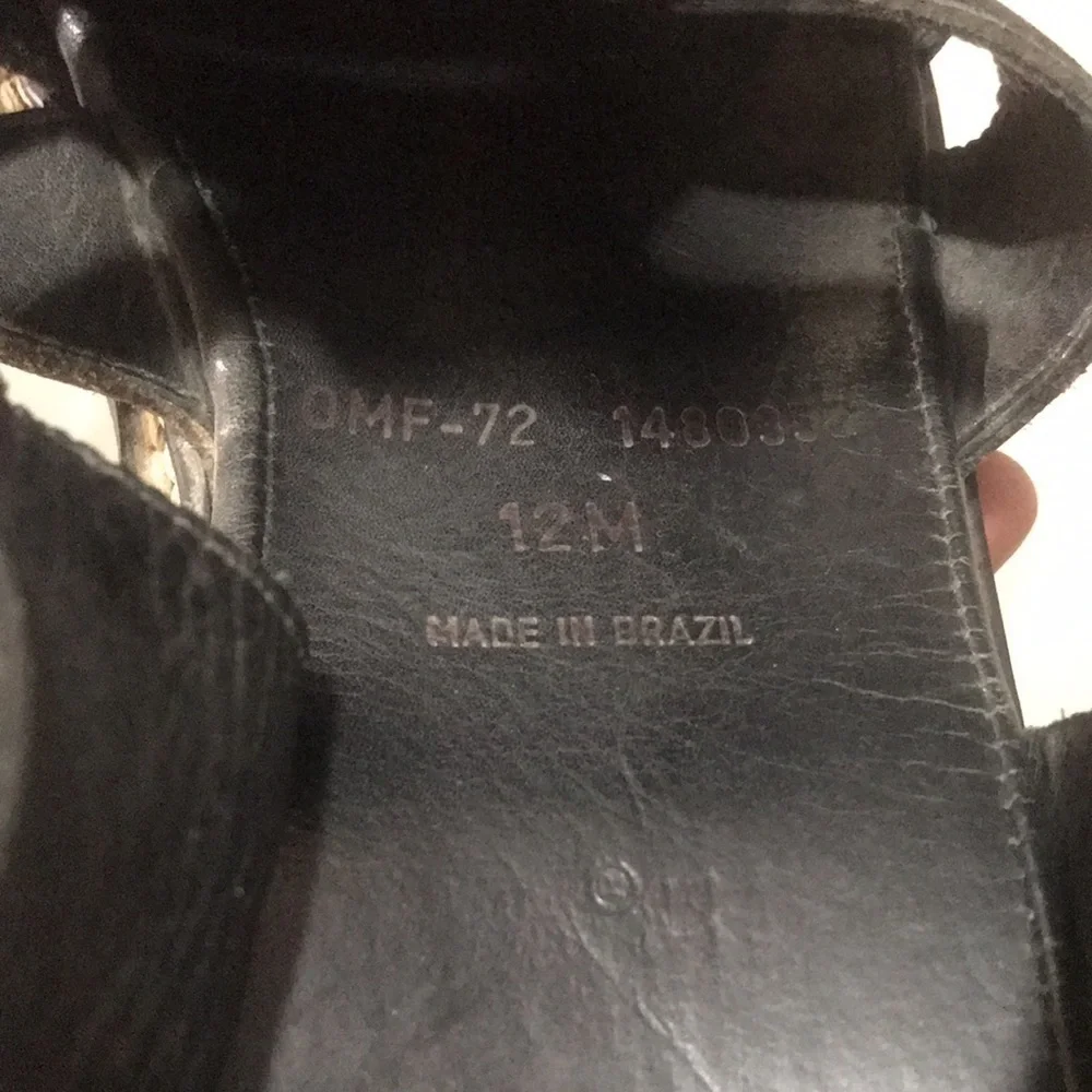 L. L. Bean Black Leather Fisherman Style Sandals         ‎   size 12